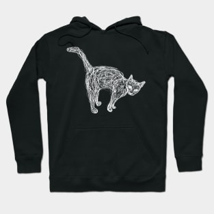 White doodle cat Hoodie